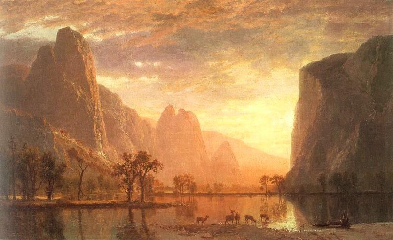 Bierstadt, Albert Valley of the Yosemite Sweden oil painting art